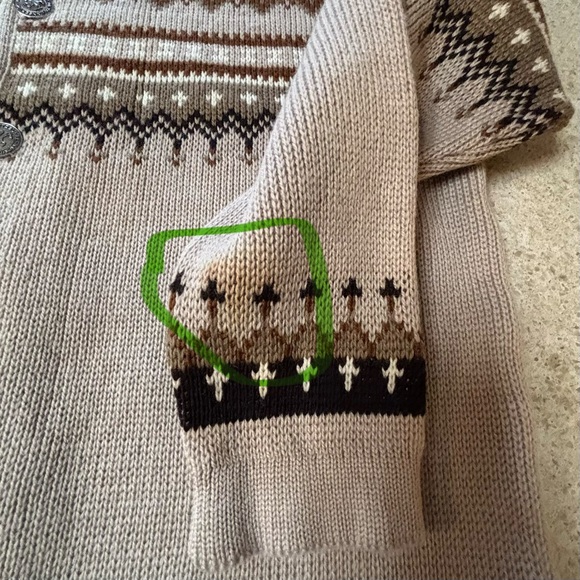 Vintage 60s Fair Isle Cardigan Sweater Virgin Wool Norvyk Pro Ski Shop Canadian - Picture 17 of 17